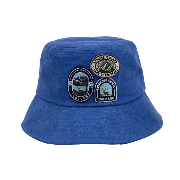 Big Country Scotland Patch Bucket Hat - Blue