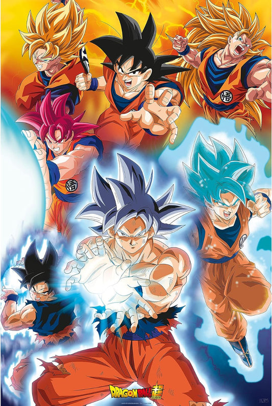 Dragon Ball Goku's transformations 61 x 91.5cm Maxi Poster