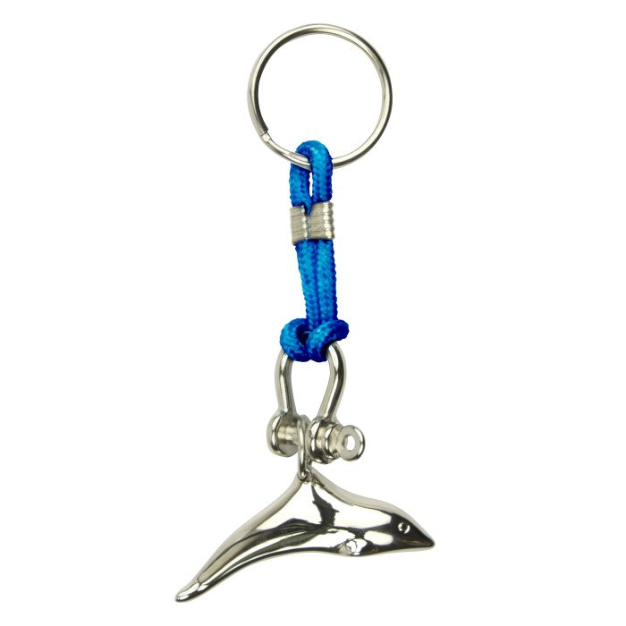 Dolphin with blue rope on keyring