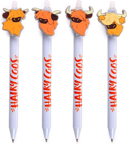 Inkredible Erasable Pen with PVC Hairy Coos Highland Coo Topper ***(1 SUPPLIED)***