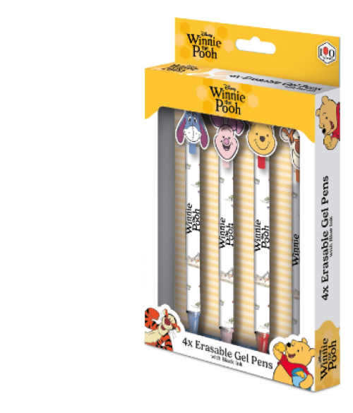 WINNIE THE POOH (HUNNY) 4PK ERASABLE GEL PEN