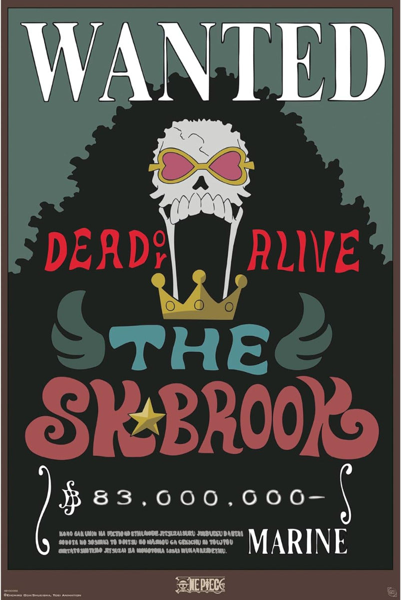 One Piece Wanted Brook 61 x 91.5cm / 24.2 x 35.8 inches Maxi Poster