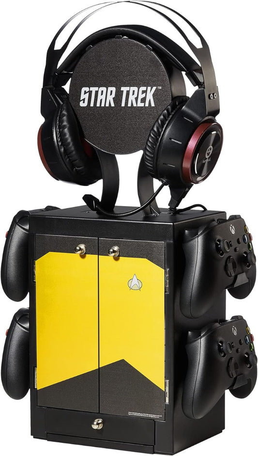 Numskull NS3351 Yellow Gaming Locker, Controller Holder, Headset Stand for PS5, Xbox Series X S, Nintendo Switch-Official Star Trek Merchandise