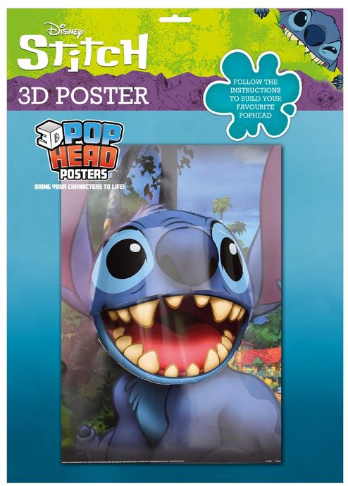 Lilo & Stitch (Stitch) 3D Poster (Popheads)