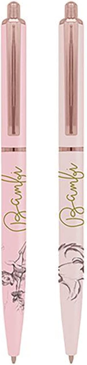 Disney Bambi Set of 2 Ballpoint Pens (Bambi On Ice Design) - Official Merchandise