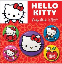 HELLO KITTY (COLOURFUL POSES) BADGE PACK