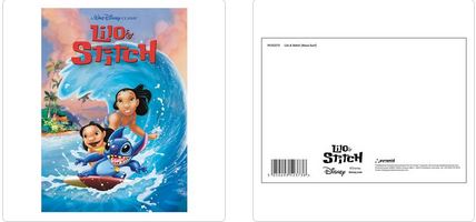 LILO AND STITCH (WAVE SURF) POSTCARD PRINT A6 (1 CARD SUPPLIED)