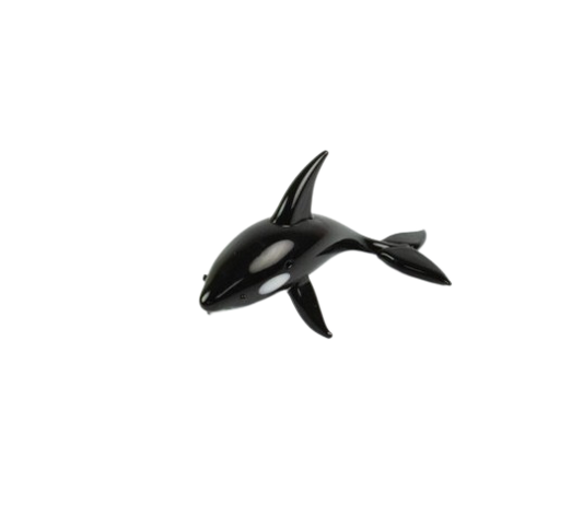 Miniature Glass Orca Ornament, 9cm