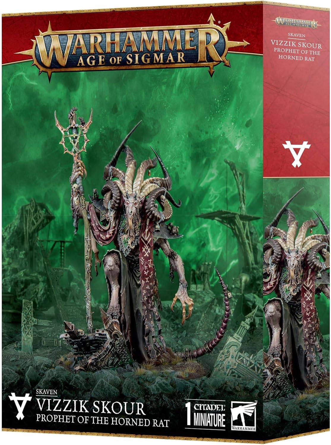 Games Workshop - Warhammer - Age of Sigmar - Skaven: Vizzik Skour Prophet of the Horned Rat