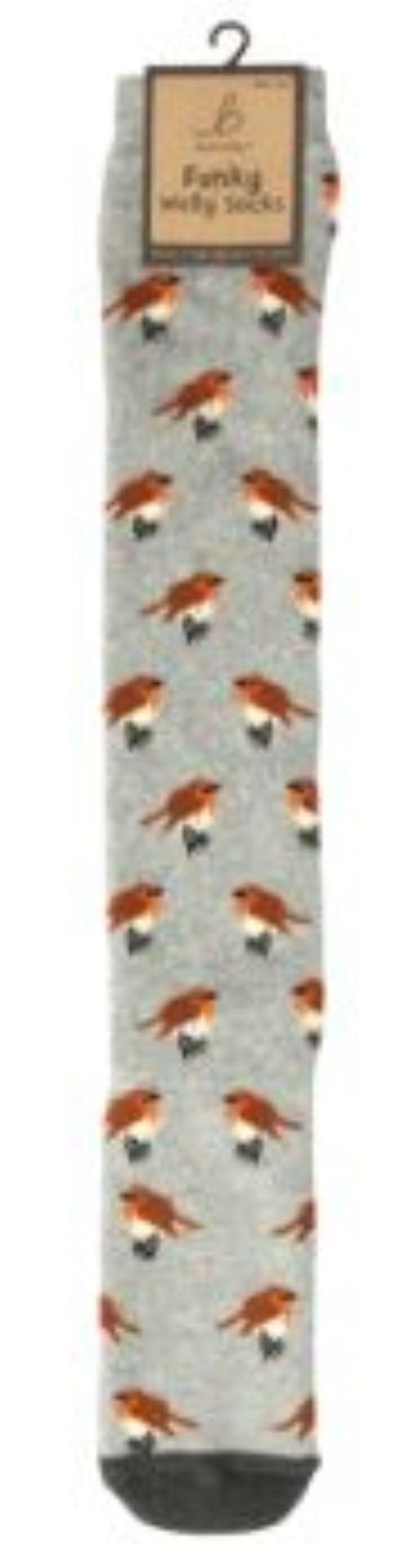 Funky Welly Socks - Garden Robin