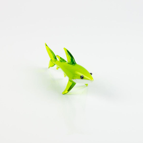 Glass Shark Green - 10cm