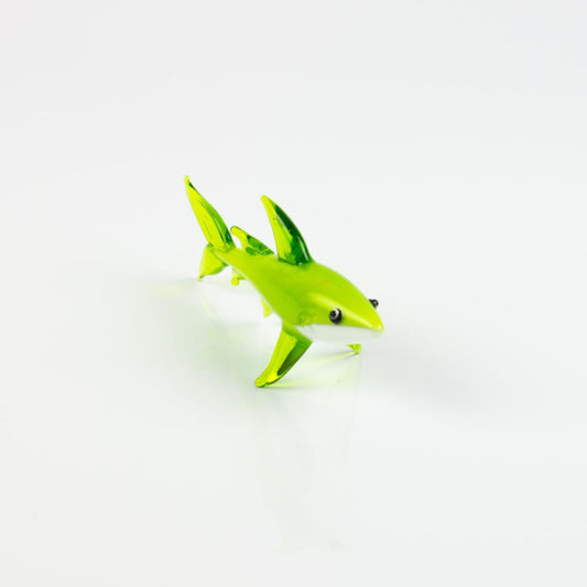 Glass Shark Green - 10cm