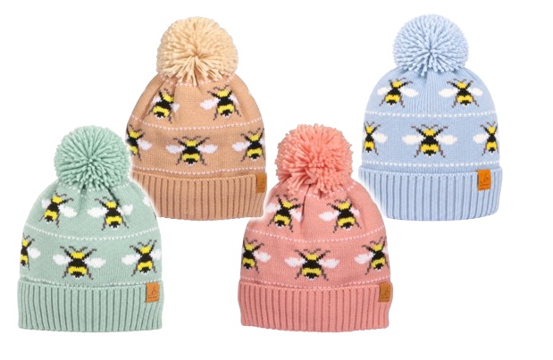 Adult Waterproof Bobble Hat - Bee (1 SUPPLIED)