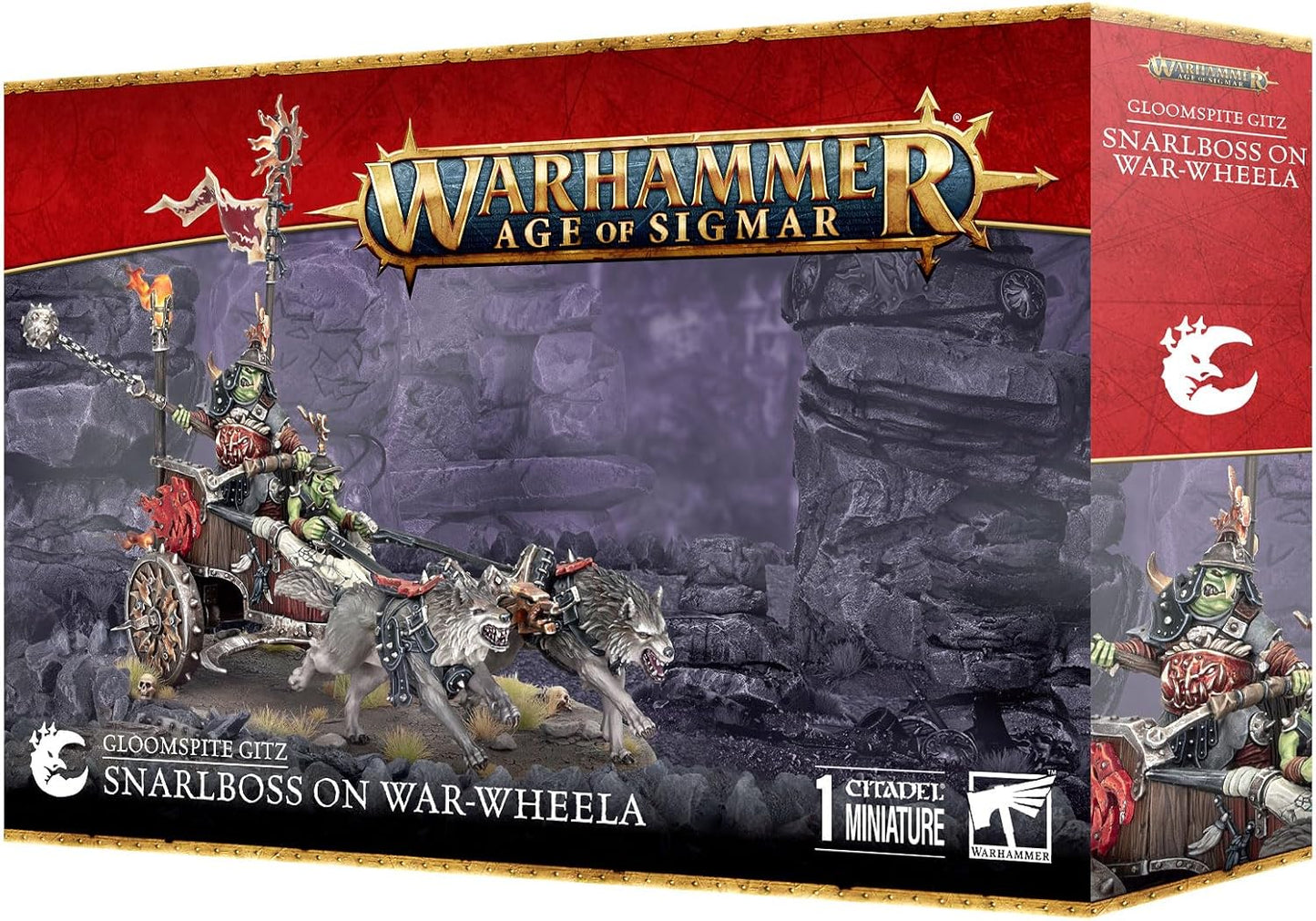 Warhammer - Age of Sigmar - Gloomspite Gitz: Snarlboss on War-Wheela (Games Workshop)