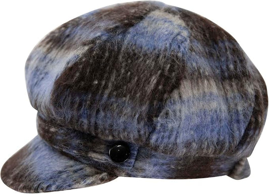 Heritage Traditions Newsboy Cap Women's Hat Coco Tweed Blue | One-size ladies tweed cap in a classic coco weave. Stylish blue finish, ideal for everyday or casual outdoor wear.