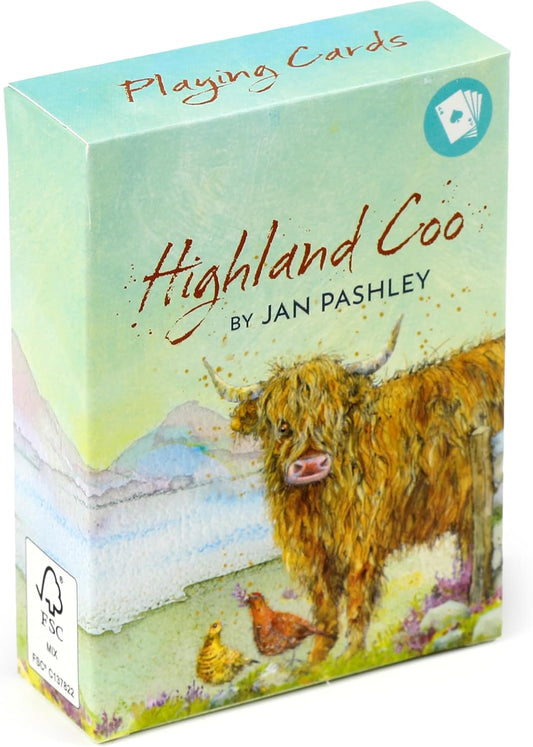 Jan Pashley Highland Coo Standard Playing Card Deck