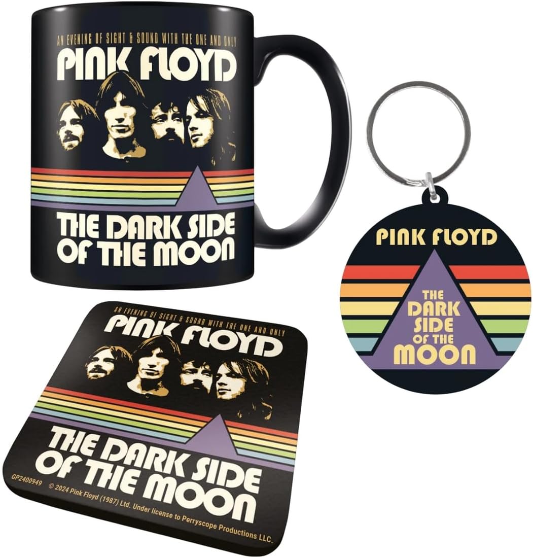 Pink Floyd Gift Set (Mug, Coaster & Keychain) – Official Merchandise