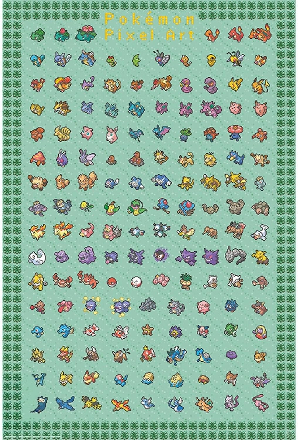 Pokémon Pixel Art 61 x 91.5cm / 24.2 x 35.8 inches Maxi Poster