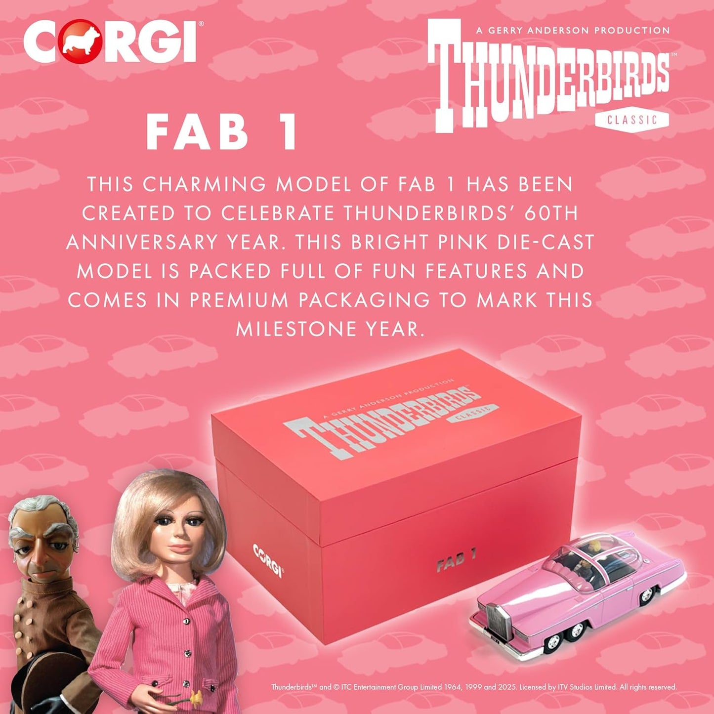 Corgi Diecast Model Cars - Thunderbirds F.A.B. Collection FAB 1 - Classic Car Collectible