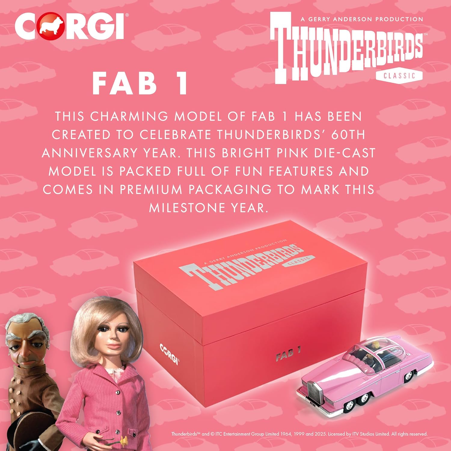Corgi Diecast Model Cars - Thunderbirds F.A.B. Collection FAB 1 - Classic Car Collectible