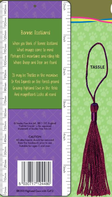 Wolves Howling Lenticular Bookmark Ruler
