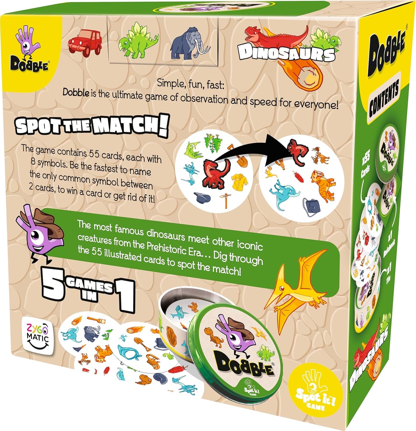 Dobble Dinosaurs - Family Card Game