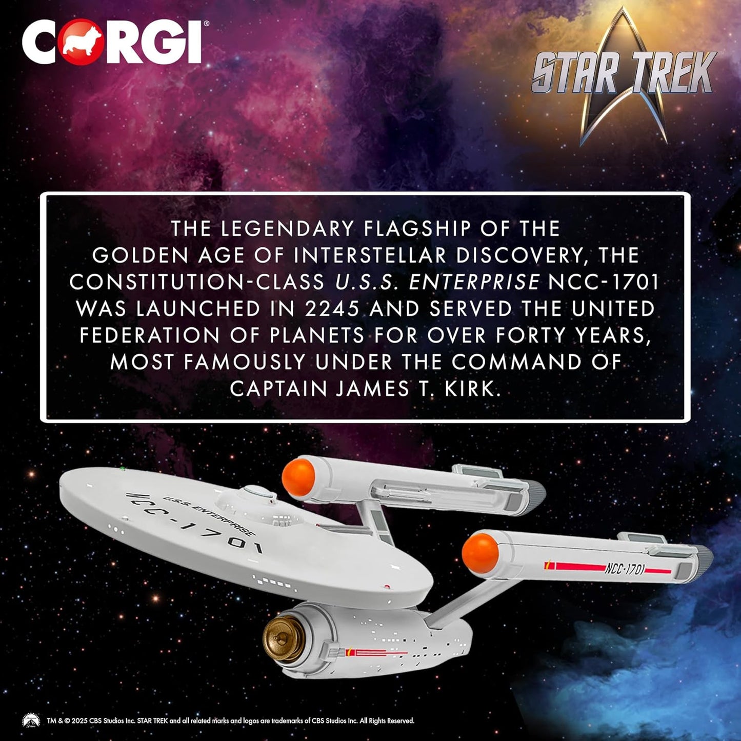 Corgi Diecast Spaceships - CC96610 Star Trek - USS Enterprise NCC-1701 (The Original Series)