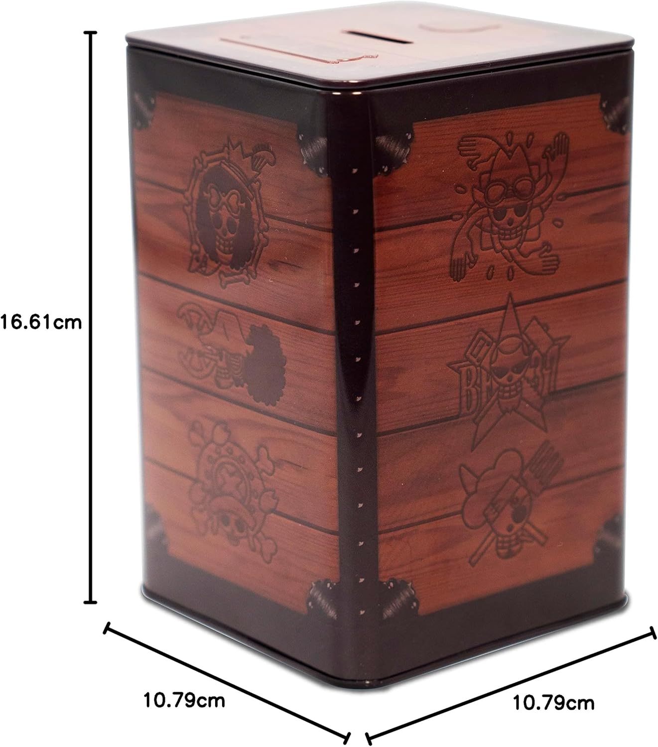 OFFICIAL ONE PIECE STRAW HAT ILLUSION MONEY BOX PIGGY BANK SAVINGS TIN NEW