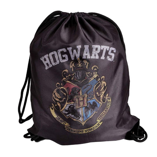 HARRY POTTER Sports Gymbag Hogwarts Crest 34,5x44cm grey black