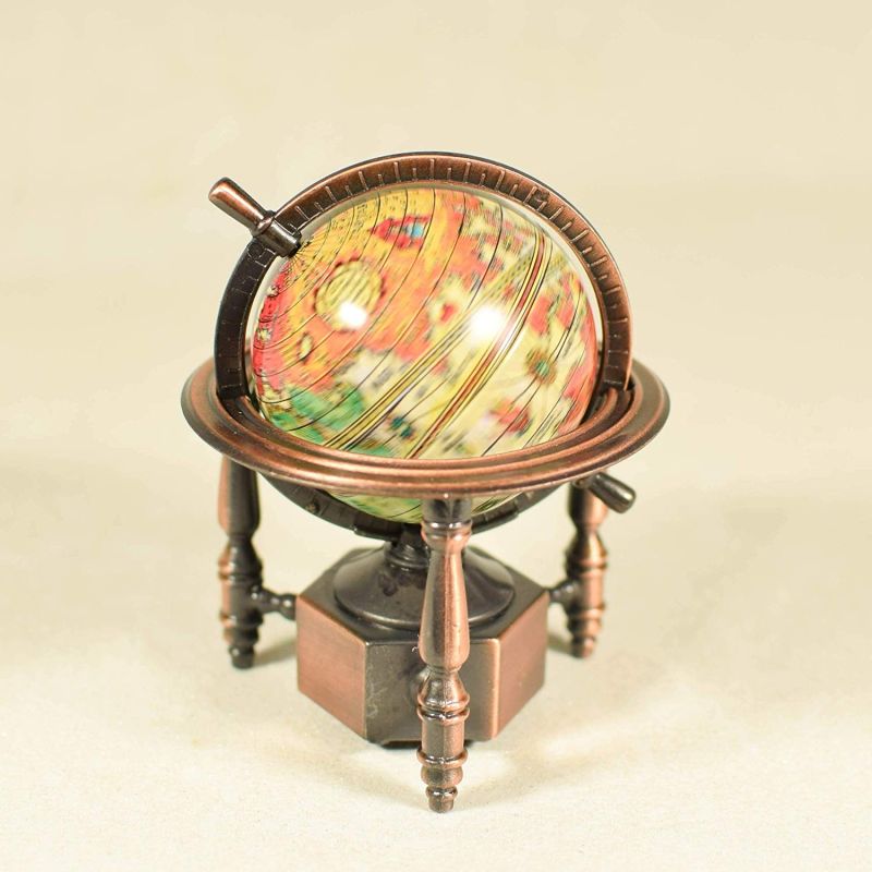 Antique Finished Die-Cast Miniature Pencil Sharpener - Globe