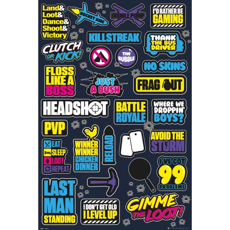 Battle Royale, Infographic, Maxi Poster