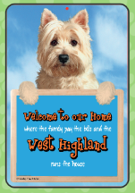 West Highland Terrier Welcome Hang-up