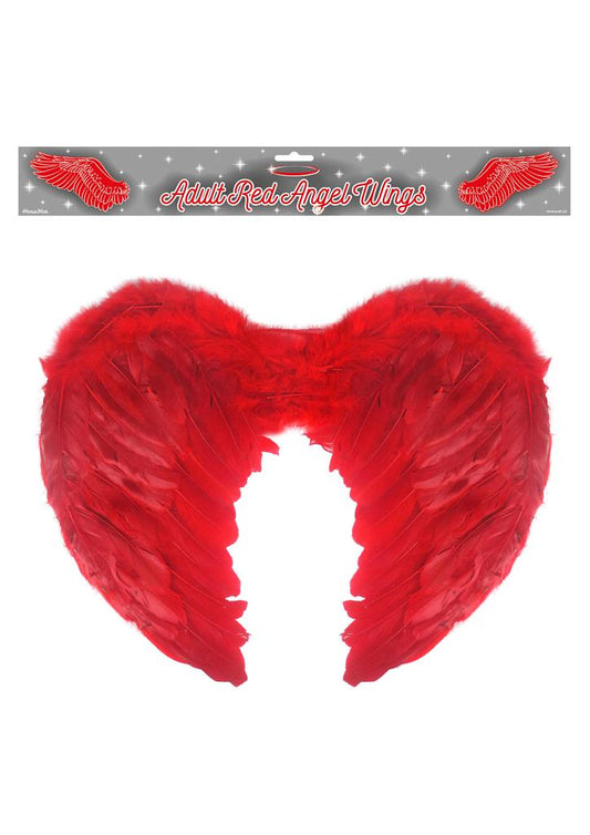 Adult Red Angel Feather Wings (44cm x 34cm)