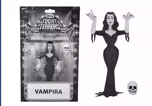 Vampira Silver Screen Edition Toony Terrors 6 Inch Scale Action Figure