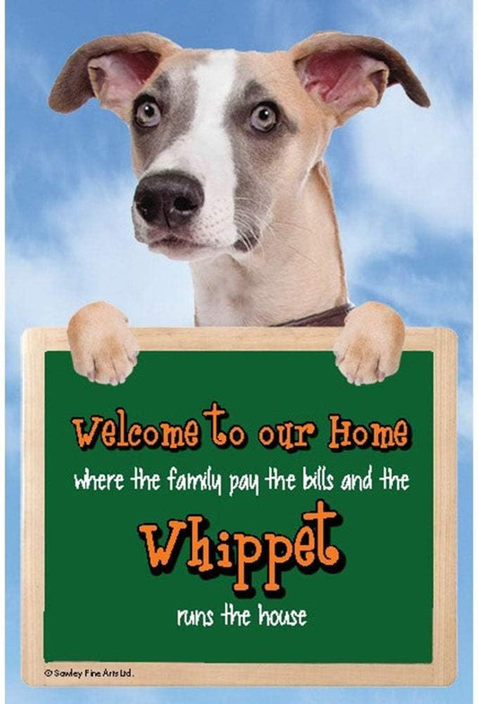 3D WHIPPET DOG WELCOME SIGN STUNNING EYE CATCHING 23CM X 15CM DURABLE SIGN