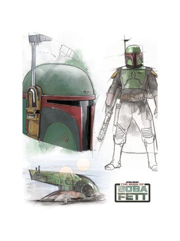 Star Wars: The Book of Boba Fett (Concept Sketches) Canvas Print 30 x 40cm