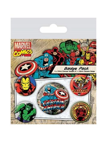 Marvel Retro Captain America Badge Pack