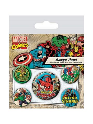 Pyramid International Marvel Retro Spider-Man Badge Pack