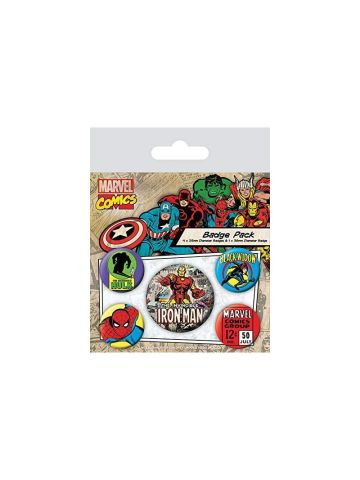 Marvel Retro Iron Man Badge Pack