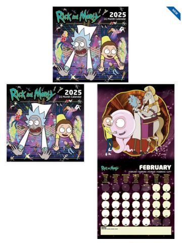 RICK AND MORTY 2025 30X30 SQUARE CALENDAR