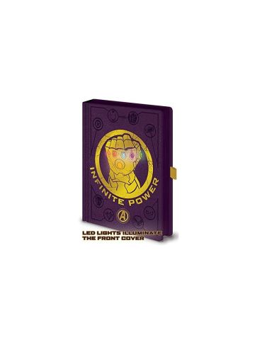 Avengers Infinity War Premium LED Notebook A5 Infinity Gauntlet Pyramid Marvel sr72618