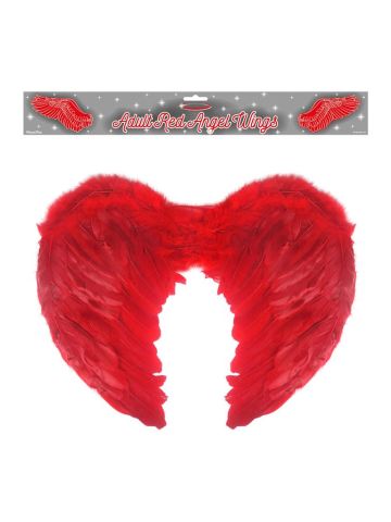 Adult Red Angel Feather Wings (44cm x 34cm)