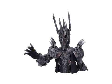 Nemesis Now Officially Licensed Lord of The Rings Sauron Bust, Silver, 39cm