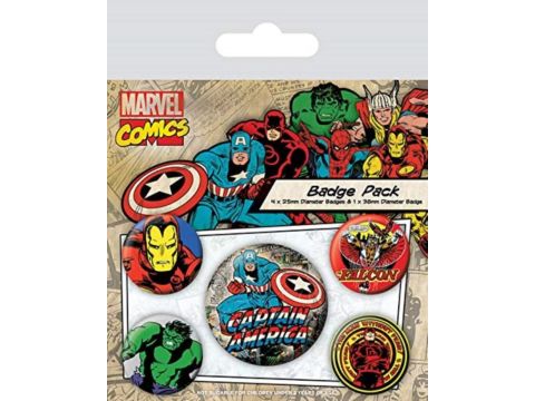 Marvel Retro Captain America Badge Pack