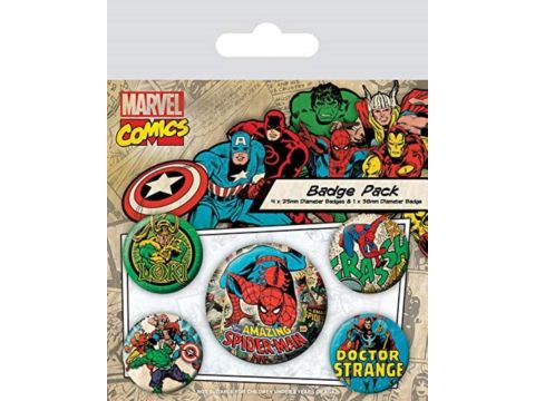 Pyramid International Marvel Retro Spider-Man Badge Pack