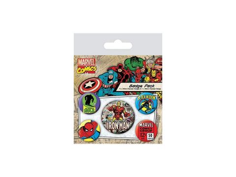 Marvel Retro Iron Man Badge Pack