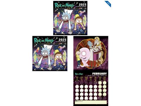 RICK AND MORTY 2025 30X30 SQUARE CALENDAR