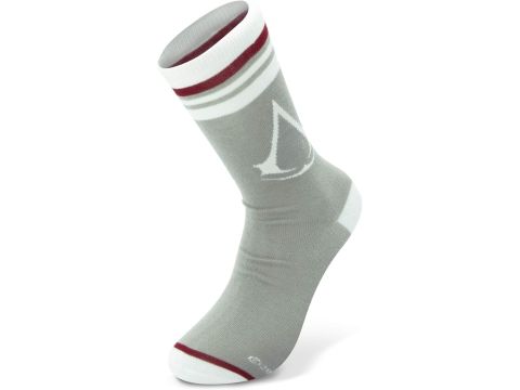 ABYstyle Assassin's Creed Crest One Size Socks - Grey & White