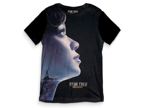 OFFICIAL STAR TREK DISCOVERY - MICHAEL FACE GALAXY T-SHIRT M