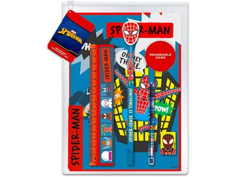 Spider-Man A5 Lined Notebook and Stationery Set (Heroes and Villains Design)